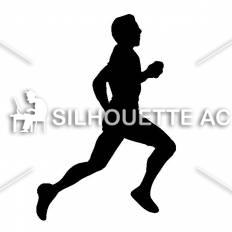 走る人 シルエット イラストの無料ダウンロードサイト シルエットac