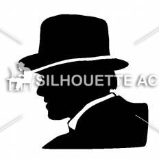 帽子をかぶる男性 シルエット イラストの無料ダウンロードサイト シルエットac