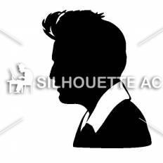 横顔の男性 シルエット イラストの無料ダウンロードサイト シルエットac