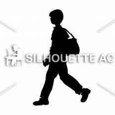 学生 シルエット イラストの無料ダウンロードサイト シルエットac