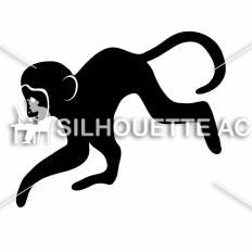 猿 シルエット イラストの無料ダウンロードサイト シルエットac