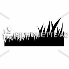 芝生 シルエット イラストの無料ダウンロードサイト シルエットac