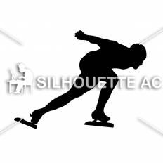 スピードスケート シルエット イラストの無料ダウンロードサイト シルエットac