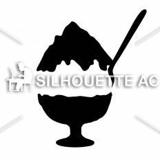 かき氷 シルエット イラストの無料ダウンロードサイト シルエットac