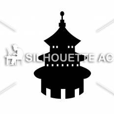 寺 シルエット イラストの無料ダウンロードサイト シルエットac