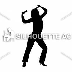 踊る女性 シルエット イラストの無料ダウンロードサイト シルエットac