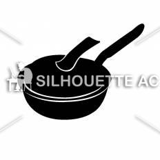 フライパン シルエット イラストの無料ダウンロードサイト シルエットac