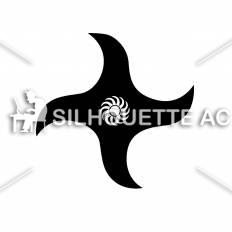 卍型手裏剣 シルエット イラストの無料ダウンロードサイト シルエットac
