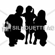 家族 シルエット イラストの無料ダウンロードサイト シルエットac