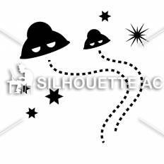Ufo シルエット イラストの無料ダウンロードサイト シルエットac