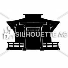 寺 シルエット イラストの無料ダウンロードサイト シルエットac