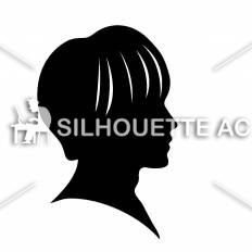 横顔 シルエット イラストの無料ダウンロードサイト シルエットac