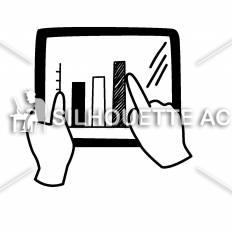 タブレット シルエット イラストの無料ダウンロードサイト シルエットac