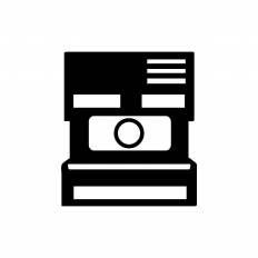 ポラロイドカメラ シルエット イラストの無料ダウンロードサイト シルエットac