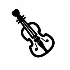 バイオリン シルエット イラストの無料ダウンロードサイト シルエットac