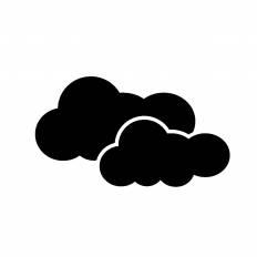 雲 シルエット イラストの無料ダウンロードサイト シルエットac