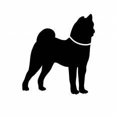 秋田犬 シルエット イラストの無料ダウンロードサイト シルエットac