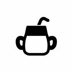 両手コップ シルエット イラストの無料ダウンロードサイト シルエットac
