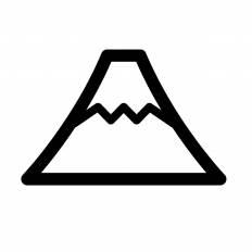 富士山 シルエット イラストの無料ダウンロードサイト シルエットac