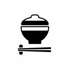 蓋付きお椀と箸 シルエット イラストの無料ダウンロードサイト シルエットac