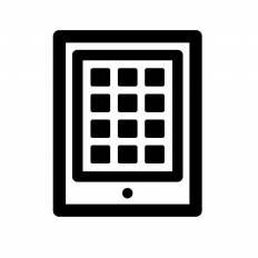 タブレット シルエット イラストの無料ダウンロードサイト シルエットac