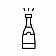 シャンパン シルエット イラストの無料ダウンロードサイト シルエットac