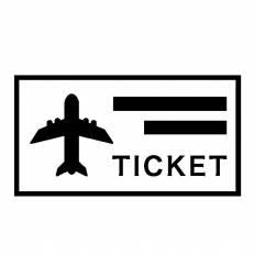 航空チケット シルエット イラストの無料ダウンロードサイト シルエットac