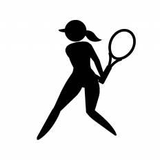 テニス シルエット イラストの無料ダウンロードサイト シルエットac
