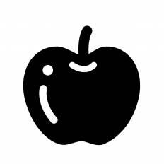 リンゴ シルエット イラストの無料ダウンロードサイト シルエットac