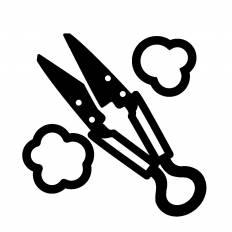 ハサミ シルエット イラストの無料ダウンロードサイト シルエットac