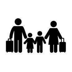 家族旅行 シルエット イラストの無料ダウンロードサイト シルエットac