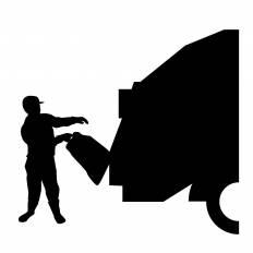 ゴミ収集車 シルエット イラストの無料ダウンロードサイト シルエットac