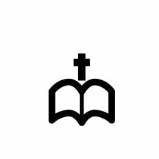 十字架と本 シルエット イラストの無料ダウンロードサイト シルエットac