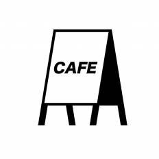 カフェ看板 シルエット イラストの無料ダウンロードサイト シルエットac