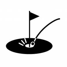 ゴルフ シルエット イラストの無料ダウンロードサイト シルエットac