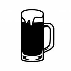 生ビール シルエット イラストの無料ダウンロードサイト シルエットac