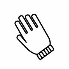 手袋 シルエット イラストの無料ダウンロードサイト シルエットac
