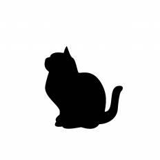 猫 シルエット イラストの無料ダウンロードサイト シルエットac