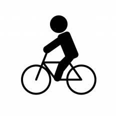 自転車にのる シルエット イラストの無料ダウンロードサイト シルエットac