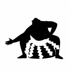 相撲 シルエット イラストの無料ダウンロードサイト シルエットac