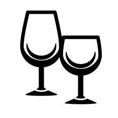 ワイングラス シルエット イラストの無料ダウンロードサイト シルエットac