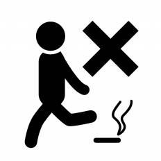 タバコのポイ捨て禁止 シルエット イラストの無料ダウンロードサイト シルエットac