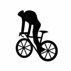サイクリング シルエット イラストの無料ダウンロードサイト シルエットac