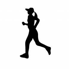 走る女性 シルエット イラストの無料ダウンロードサイト シルエットac