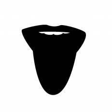 舌を出す シルエット イラストの無料ダウンロードサイト シルエットac