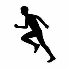 走る男性 シルエット イラストの無料ダウンロードサイト シルエットac