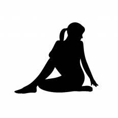 ストレッチする女性 シルエット イラストの無料ダウンロードサイト シルエットac