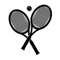 テニスラケット シルエット イラストの無料ダウンロードサイト シルエットac