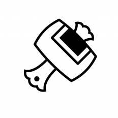 小槌 シルエット イラストの無料ダウンロードサイト シルエットac
