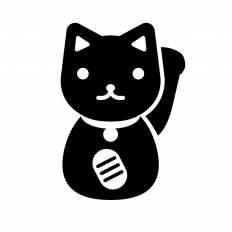 招き猫 シルエット イラストの無料ダウンロードサイト シルエットac